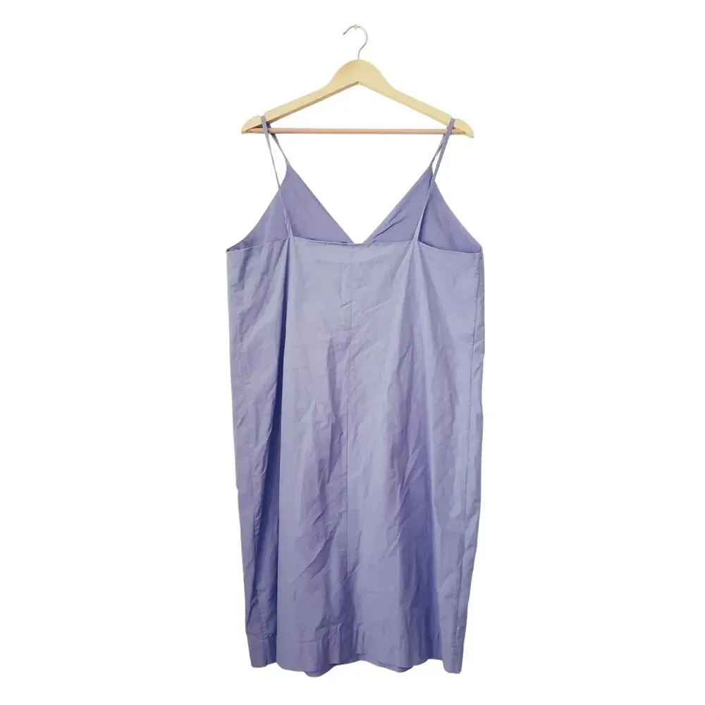 Everlane The Poplin Slip Dress in Cornflower Blue Size 12